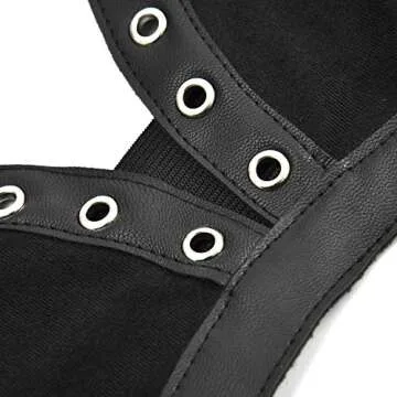 Charmian Retro Gothic Crop Top Bra for Clubwear