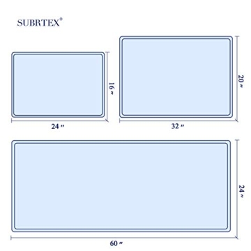 Subrtex Chenille Bath Rug Soft Plush Water Absorbent Mat
