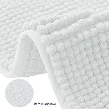 Subrtex Chenille Bath Rug Soft Plush Water Absorbent Mat