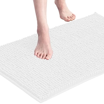 Subrtex Chenille Bath Rug Soft Plush Water Absorbent Mat
