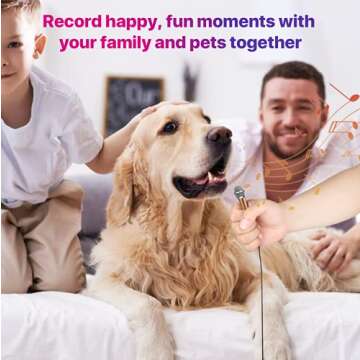 JeMii Mini Microphone,Tiny Microphone,Phone Microphone, Asmr Microphone,Mini Karaoke Microphone,forVoiceRecording Chatting and Singing on iPhone,Android,PC(Rose Gold)