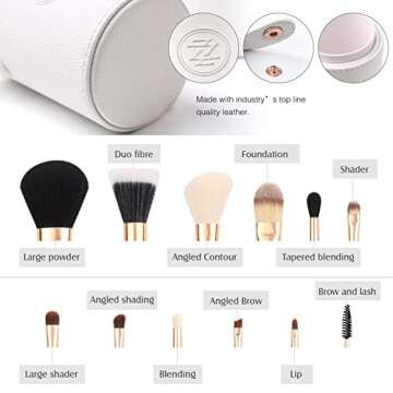 Z'OREYA 12pcs Travel Makeup Brush Set for Every Makeup Lover