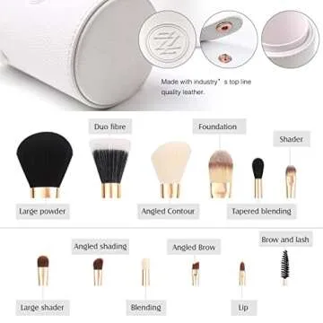 Z'OREYA 12pcs Travel Makeup Brush Set for Every Makeup Lover