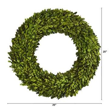 Nearly Natural 24in. Preserved Boxwood Wreath