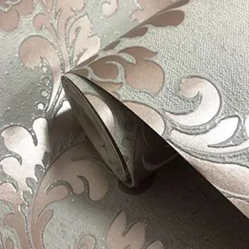 Fine Décor Quartz Damask Wallpaper in Elegant Gold