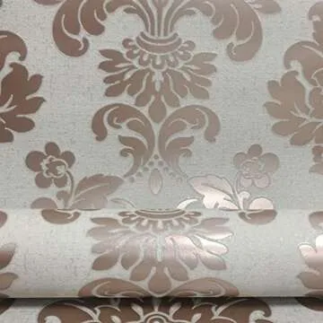 Fine Décor Quartz Damask Wallpaper in Elegant Gold