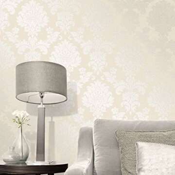 Fine Décor Quartz Damask Wallpaper in Elegant Gold