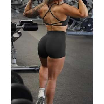 RUUHEE Women Backless Sports Bra Strappy Criss Cross Padded Workout Fitness Yoga Crop Bra(Medium,Black)