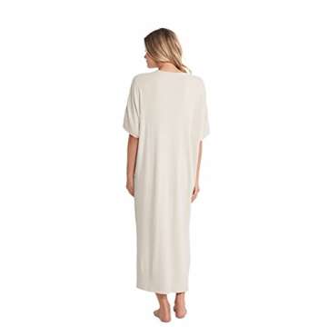 Barefoot Dreams womens Cozychic Ultra Lite Caftan Casual Dress, Sand Dune, One Size US