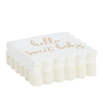 Elegant Baby Shower Napkins with Gold Foil Design