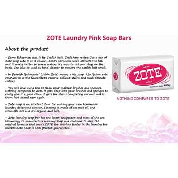 Zote Pink Soap Pack of 3 Total 7 oz