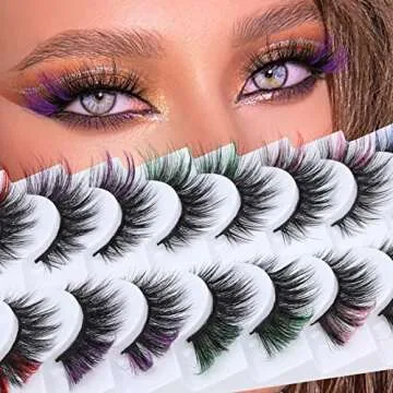 Colorful Fox Eye Fake Eyelashes for Glamour and Fun