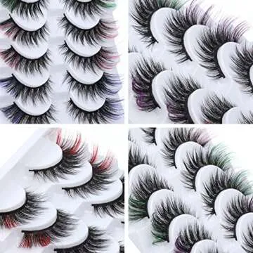 Colorful Fox Eye Fake Eyelashes for Glamour and Fun