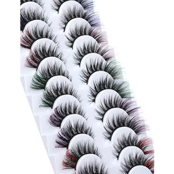 Colorful Fox Eye Fake Eyelashes for Glamour and Fun