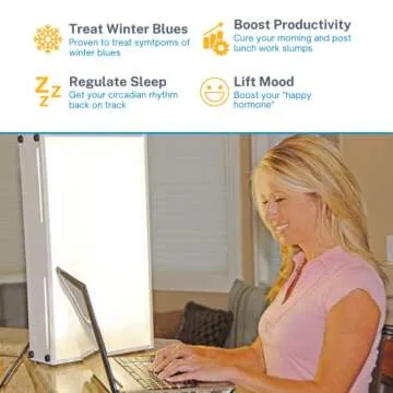 Alaska Northern Lights™ Northstar - 10,000-25,000 LUX UV Free Premium Light Therapy Lamp, Over 100K Sold, Low Glare, No Flickering, Vertical or Horizontal Orientation - US Based Company