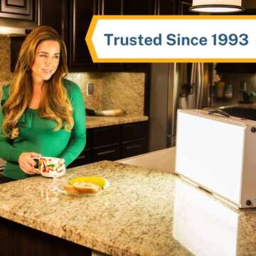 Alaska Northern Lights™ Northstar - 10,000-25,000 LUX UV Free Premium Light Therapy Lamp, Over 100K Sold, Low Glare, No Flickering, Vertical or Horizontal Orientation - US Based Company