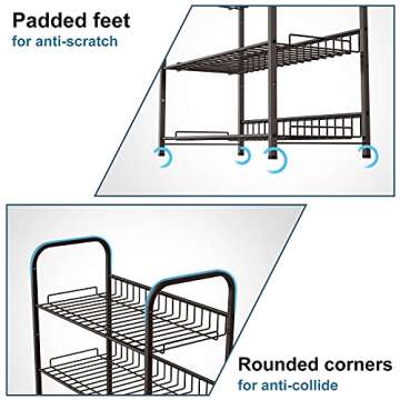 AULEDIO 3-Tier Adjustable Spice Rack for Kitchen Organization