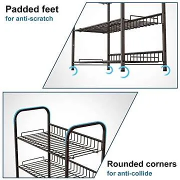 AULEDIO 3-Tier Adjustable Spice Rack for Kitchen Organization