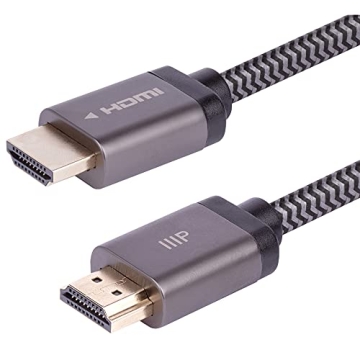 Monoprice 8K Certified Ultra High Speed HDMI Cable - Braided, 48Gbps, 4K@120Hz, HDR, CL2 In-Wall Rat...