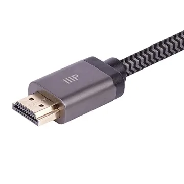 Monoprice 8K Certified HDMI Cable - 48Gbps, Braided, Black