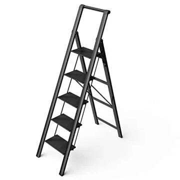 Lightweight 5 Step Ladder for Easy Household Access