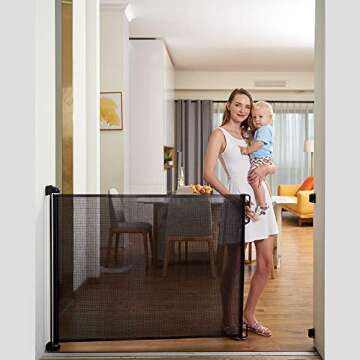 Extra Wide Retractable Baby Gate for Home Safety