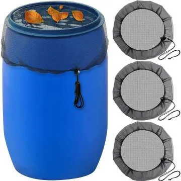 Rain Barrel Mesh Cover Set - 3 Pieces, 37.4" Diameter