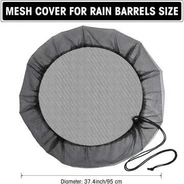 Rain Barrel Mesh Cover Set - 3 Pieces, 37.4" Diameter