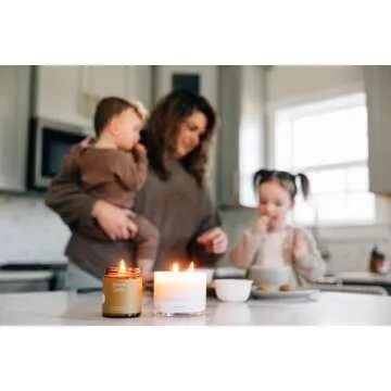 Fontana Candle Company - Spiced Latte Lightly Scented Candle | Made from Beeswax and Coconut Oil | Essential Oil | Wood Wick | Long Lasting | Clean Burn and Non Toxic