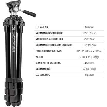 Vortex Optics Mountain Pass Tripod Kit For Outdoor Adventures