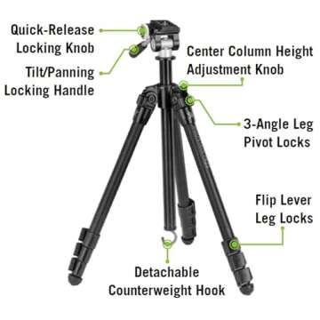 Vortex Optics Mountain Pass Tripod Kit For Outdoor Adventures