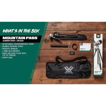 Vortex Optics Mountain Pass Tripod Kit For Outdoor Adventures