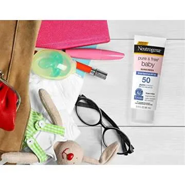 Neutrogena Pure & Baby Mineral Sunscreen Lotion with Broad Spectrum SPF 50 & Zinc Oxide, Water-Resistant, Hypoallergenic & Tear-Free Baby Sunscreen, 3 fl. oz (Pack of 2)