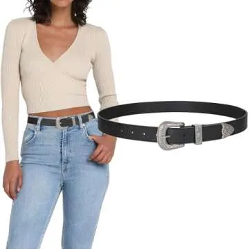 WHIPPY Western Belts for Women - Vintage Chic Design