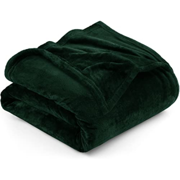 Utopia Bedding Fleece Blanket Queen Size Forest Green 300GSM Luxury Anti-Static Fuzzy Soft Microfibe...