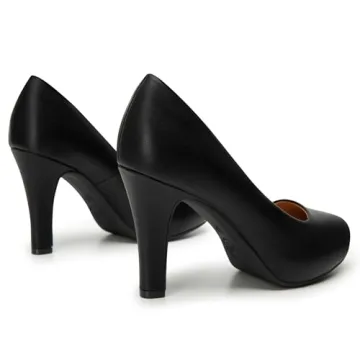 Trary Women's Black Suede Heels for Any Occasion