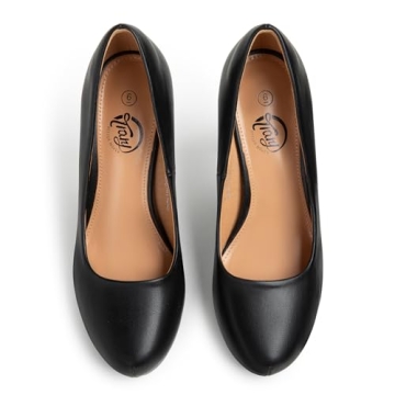 Trary Women's Black Suede Heels for Any Occasion