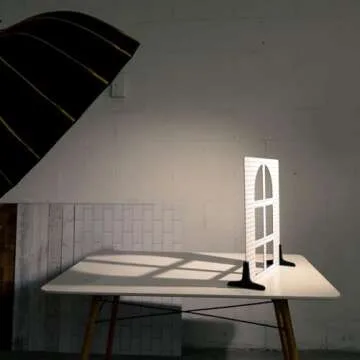 V-FLAT WORLD Shadow Board for Food & Product Photography, Photo Backdrop, Mimic Natural Light Effects, Reusable Board Backdrop for Photoshoot, Content Creation, Shadow Simulator, Arched Window