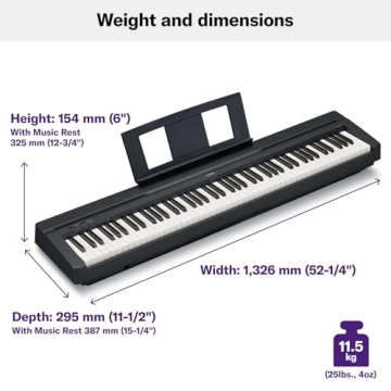 Yamaha P71 88-Key Digital Piano with Pedal & Power
