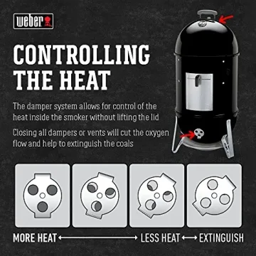 Weber 18-Inch Smokey Mountain Cooker Black Charcoal Smoker