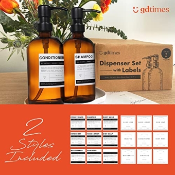 Stylish Amber Glass Soap Dispenser Set for Modern Homes