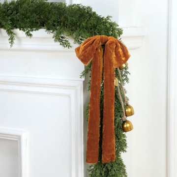 Daifunli Christmas Velvet Ribbon Bows - Elegant Holiday Decor