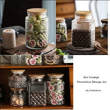Large Glass Storage Jar with Airtight Bamboo Lid