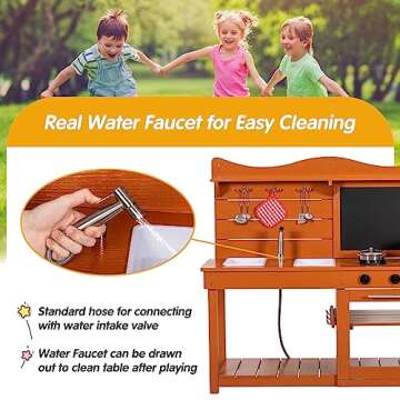 BRINJOY Kids Outdoor Mud Kitchen Playset - Fun & Creative