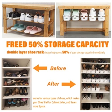 LEIMO KPARTS Adjustable Shoe Organizer for Space Saving