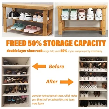 LEIMO KPARTS Adjustable Shoe Organizer for Space Saving