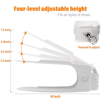 LEIMO KPARTS Adjustable Shoe Organizer for Space Saving