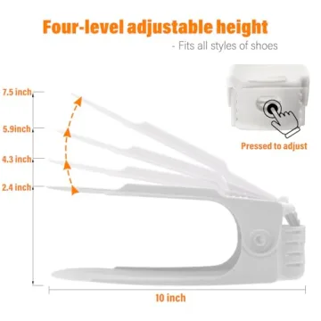 LEIMO KPARTS Adjustable Shoe Organizer for Space Saving