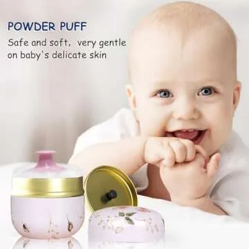 Qopoto Powder Puff and Container for Skincare Essentials