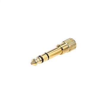 Amazon Basics Gold Plated 6.35mm 1/4 Male to 3.5mm 1/8 Female audio Stereo Headphone Adapter - 2-Pack
